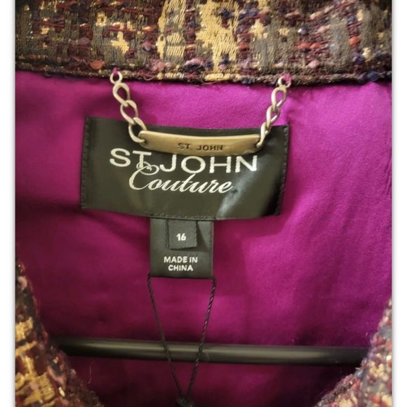 St. John Couture Woven Jacket Sz.16 - Picture 3 of 11